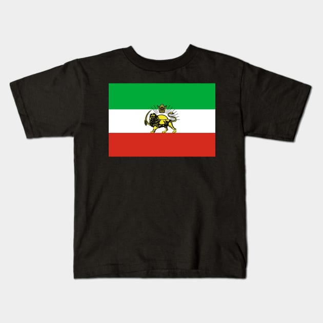 Flag of Persia / Iran (Pahlavi) Kids T-Shirt by SolarCross